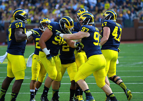Frank Clark (57), Ryan Glasgow (96), Brennen Beyer (97), Blake Countess (2), and Jake Ryan (47)