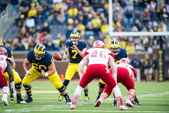 Kyle Kalis (67), Jack Miller (60), Shane Morris (7), and Joey Burzynski (56)