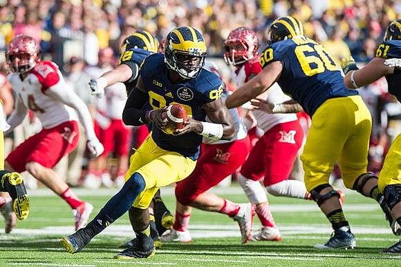 Devin Gardner (98) and Jack Miller (60)
