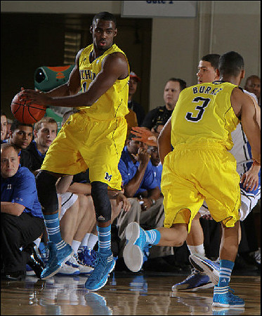 Tim Hardaway Jr. (10) and Trey Burke (3)