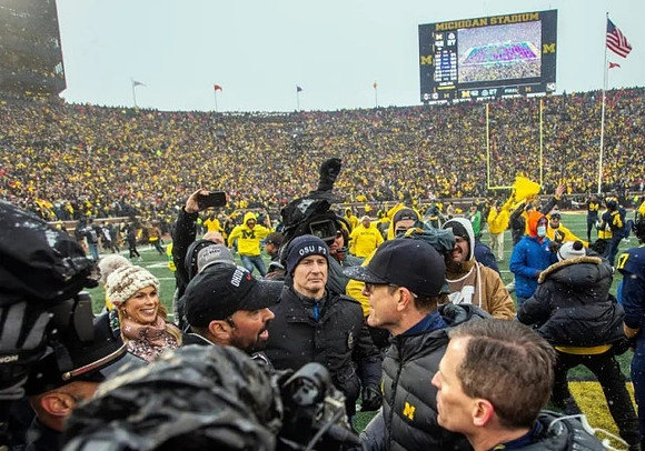Ohio State Head Coach Ryan Day and Jim Harbaugh