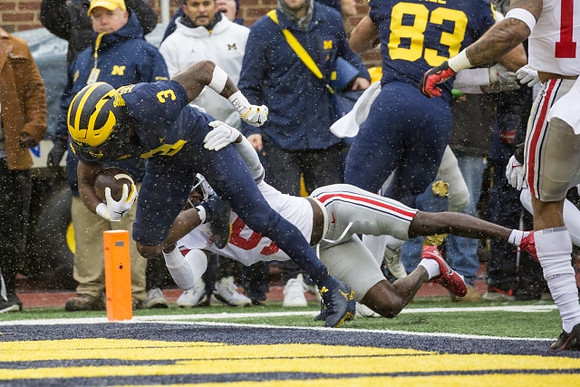 A.J. Henning (3) and Erick All (83)
