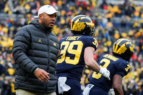 Josh Gattis, Matt Torey (39), and A.J. Henning (3)