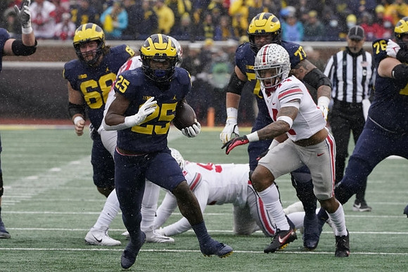 Andrew Vastardis (68), Hassan Haskins (25), Trevor Keegan (77), and Ryan Hayes (76)