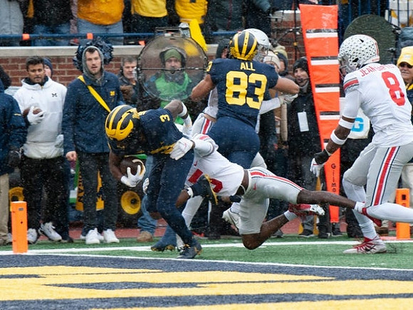 A.J. Henning (3) and Erick All (83)