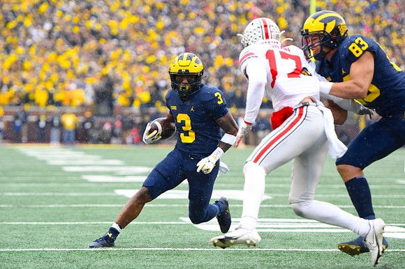 A.J. Henning (3) and Erick All (83)