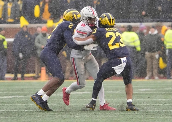 Brad Hawkins (2) and Michael Barrett (23)