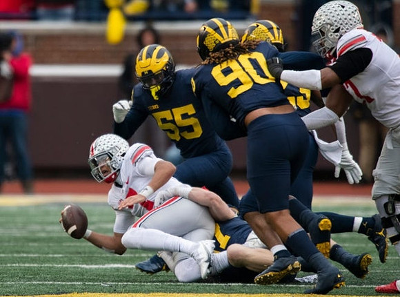 David Ojabo (55) and Mike Morris (90)