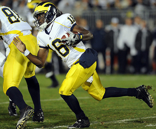Martell Webb (80) and Denard Robinson (16)