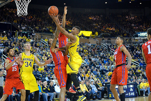 Mark Donnal (34) and Zak Irvin (21)
