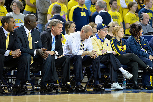 LaVall Jordan, Bacari Alexander, Jeff Meyer, and John Beilein