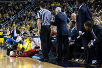 Derrick Walton Jr. (10) and Southern Methodist Head Coach Larry Brown