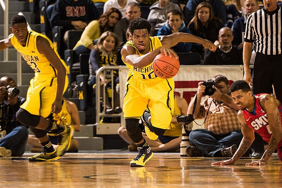 Caris LeVert (23) and Derrick Walton Jr. (10)