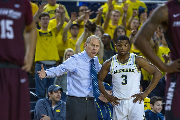 John Beilein and Xavier Simpson (3)