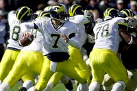 Drew Henson (7), Bill Seymour (81), and Jonathan Goodwin (78)
