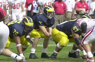 Drew Henson (7), Jonathan Goodwin (78), and David Brandt (67)