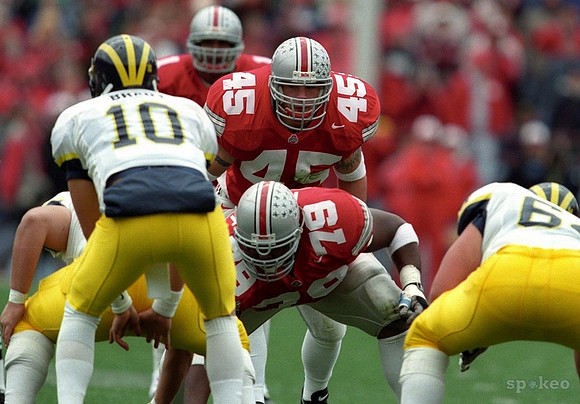 Tom Brady (10) and David Brandt (67)