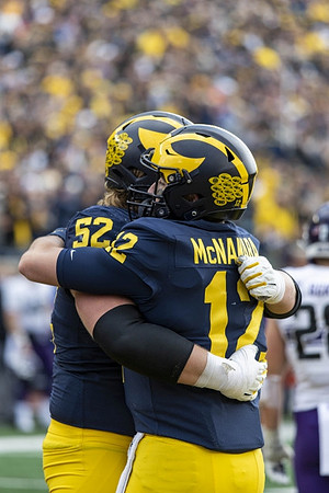Karsen Barnhart (52) and Cade McNamara (12)
