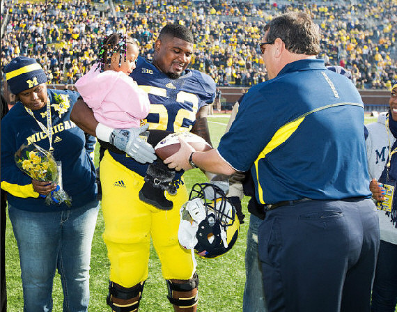 Ricky Barnum (52) and Brady Hoke