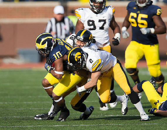 Jeremy Gallon (10) and Patrick Omameh (65)