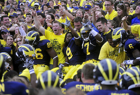 Kevin Koger (86), Martavious Odoms (9), Devin Gardner (7), and Je'Ron Stokes (6)