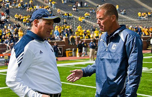 Rich Rodriguez and Randy Edsall