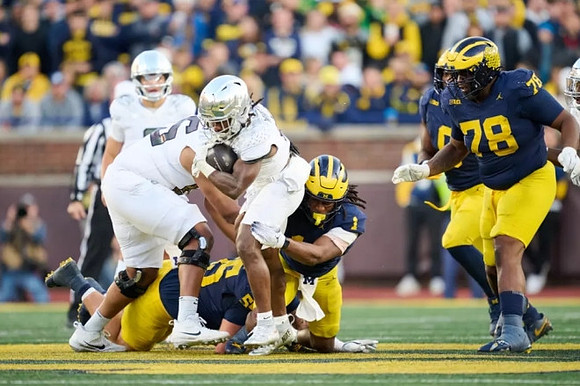 Mason Graham (55), Jaishawn Barham (1), Kenneth Grant (78), and Josaiah Stewart (0)