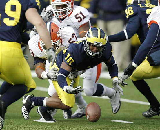 John McColgan (49), Jeremy Gallon (10), and Zac Johnson (36)