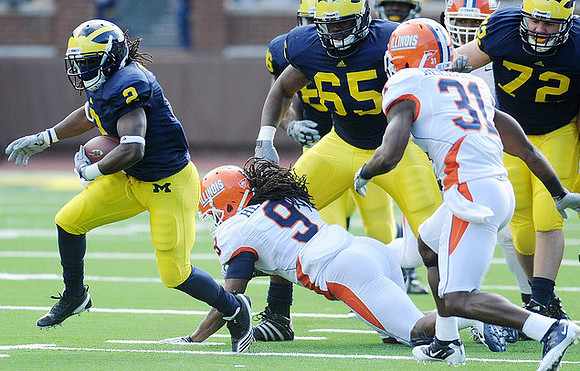 Vincent Smith (2), Patrick Omameh (65), Kevin Koger (86), and Mark Huyge (72)