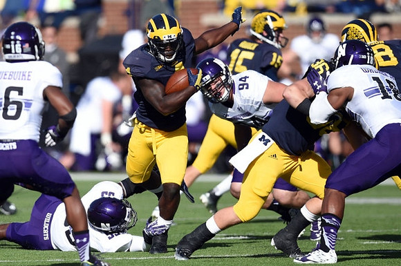 De'Veon Smith (4), Jake Rudock (15), and Joe Kerridge (36)