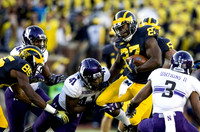 Maurice Ways (85), Derrick Green (27), and Mason Cole (52)