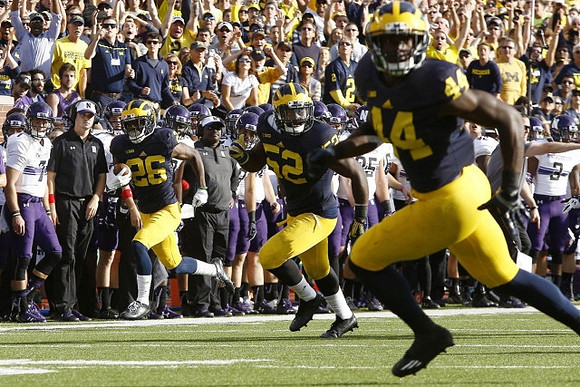 Jourdan Lewis (26), Royce Jenkins-Stone (52), and Delano Hill (44)