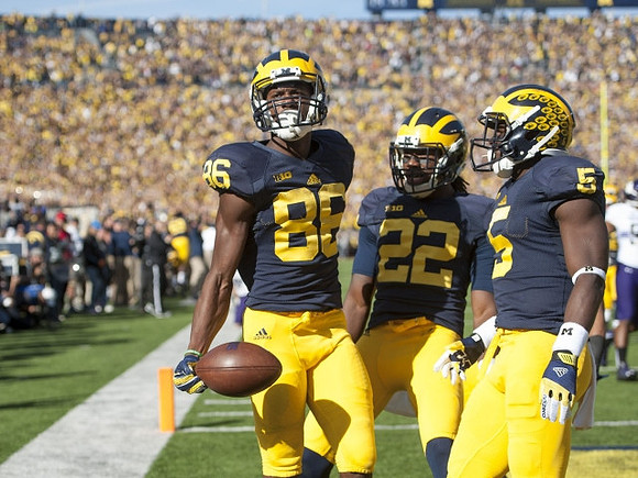 Jehu Chesson (86), Jarrod Wilson (22), and Jabrill Peppers (5)