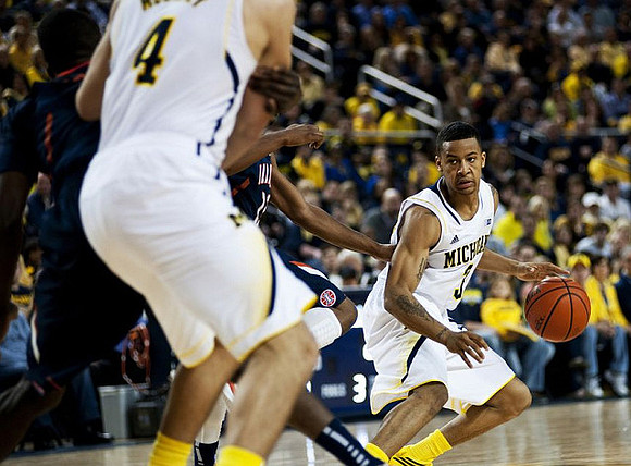 Mitch McGary (4) and Trey Burke (3)
