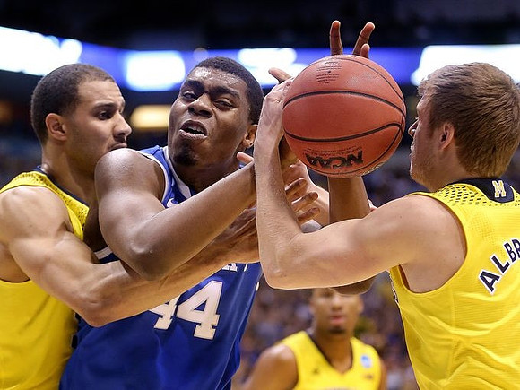 Jordan Morgan (52), Zak Irvin (21), and Spike Albrecht (2)