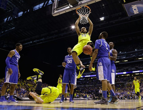 Jon Horford (15), Nik Stauskas (11), Derrick Walton Jr. (10), and Glenn Robinson III (1)