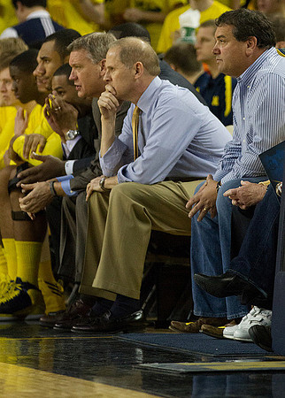 Jeff Meyer, John Beilein, and Brady Hoke