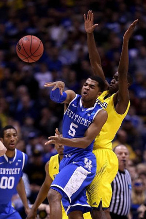Caris LeVert (23) and Glenn Robinson III (1)