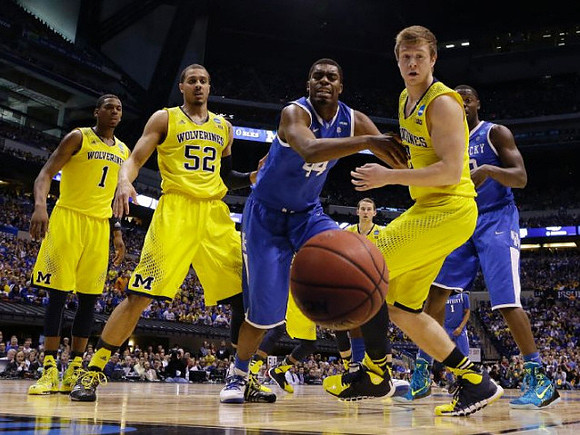 Glenn Robinson III (1), Jordan Morgan (52), Nik Stauskas (11), and Spike Albrecht (2)