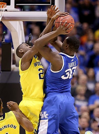 Caris LeVert (23) and Glenn Robinson III (1)