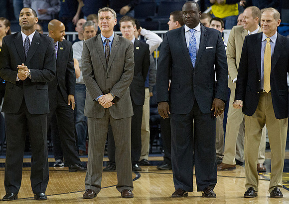 LaVall Jordan, Jeff Meyer, Bacari Alexander, and John Beilein