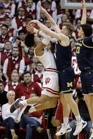 Ignas Brazdeikis (13) and Brandon Johns Jr. (23)