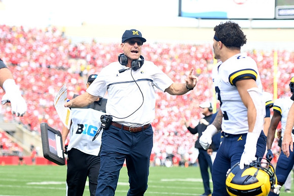 Jim Harbaugh and Blake Corum (2)