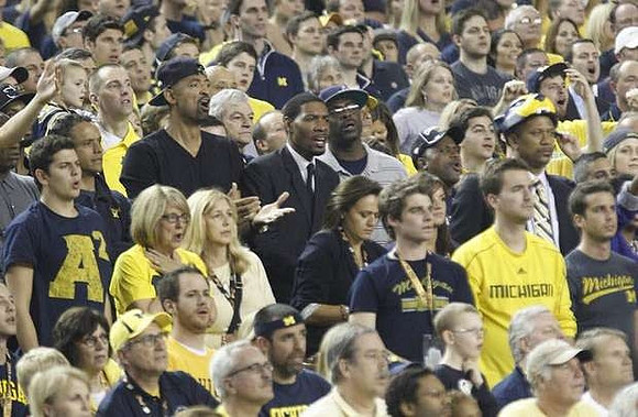 4 of Fab 5: Juwan Howard, Jimmy King, Ray Jackson, and Jalen Rose