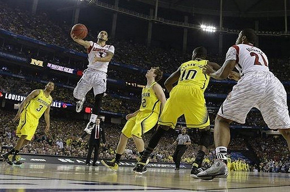 Trey Burke (3), Spike Albrecht (2), and Tim Hardaway Jr. (10)