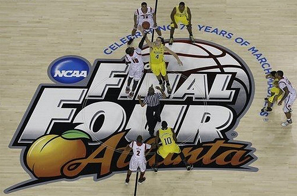 Tim Hardaway Jr. (10), Mitch McGary (4), Glenn Robinson III (1), and Trey Burke (3)