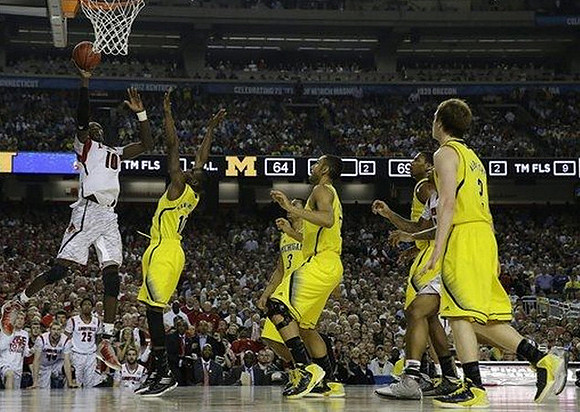 Tim Hardaway Jr. (10), Trey Burke (3), Jon Horford (15), Glenn Robinson III (1), and Spike Albrecht (2)