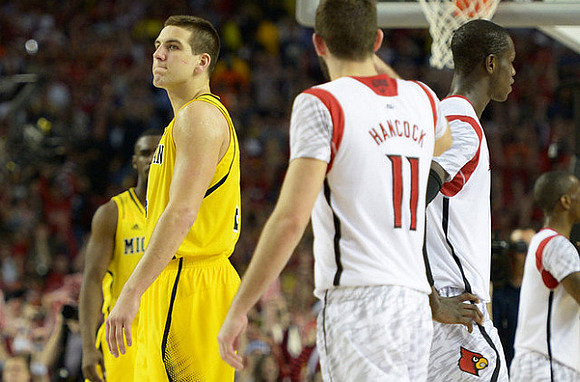 Mitch McGary (4) and Tim Hardaway Jr. (10)