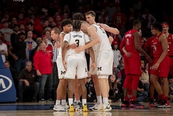 Eli Brooks (55), Brandon Johns Jr. (23), Zavier Simpson (3), Franz Wagner (21), and Austin Davis (51)
