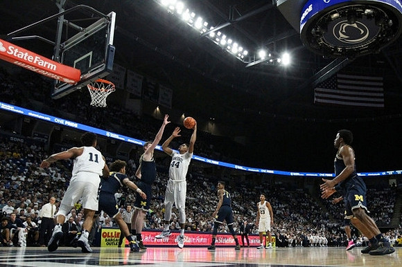 Isaiah Livers (4), Jon Teske (15), Charles Matthews (1), and Zavier Simpson (3)